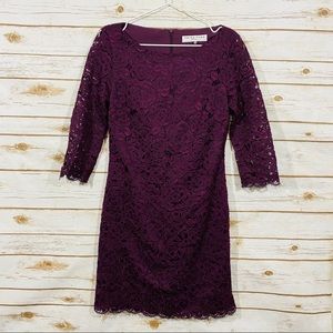 Trina Turk like new lace dress with back zipper